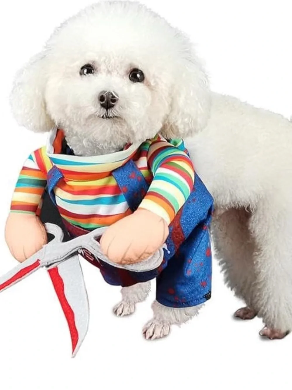 NIB- medium Pet Halloween Costume  Scary scissors, Chucky dog/cat costume